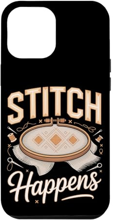 Stitch Happens Embroidery Cross Stitch Case for iPhone 12 Pro Max