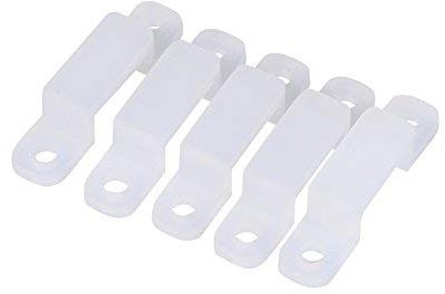 100 PCS Streifen Licht Montagehalterung Klipp 8/10 / 12mm Silikon Halter Klipp für das Reparieren von wasserdichtem SMD 3528 5050 1210 RGB LED Streifen Licht (12mm)