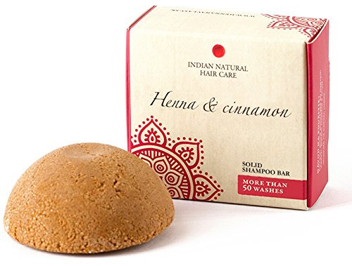Solid shampoo bar - Henna & cinnamon - For normal-fine hair - Indian Natural Hair Care - 60g
