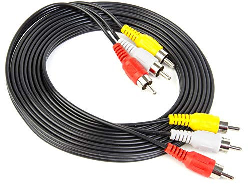 Xenocam 10FT RCA Audio/Video Composite Cable DVD/VCR/SAT Yellow/White/red connectors 3 Male to 3 Male