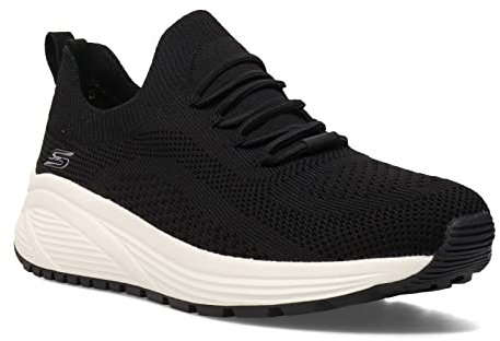 Skechers BOBS SPARROW 2.0 ALLEGIANCE CREW, Zapatillas para Mujer, Black Engineered Knit, 40 EU