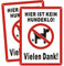 2tlg. Kein Hundeklo Keine Hundetoilette Schilder Hundeverbotsschild, Aluminium Schild Verbot Hundeklo/Hundekot/Hundehaufen/Hundekacke(180 * 250mm)