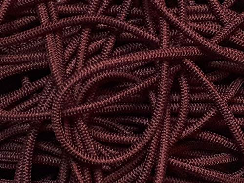 Fashion-Sonderposten Gummiband, Gummilitze, Gummikordel 3mm in Bordeaux - 5 Meter