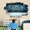 HUGF Wandtattoo Eishockey-Eisbahn Arena Lichter Sport Wandkunst Aufkleber Wandtattoo Poster