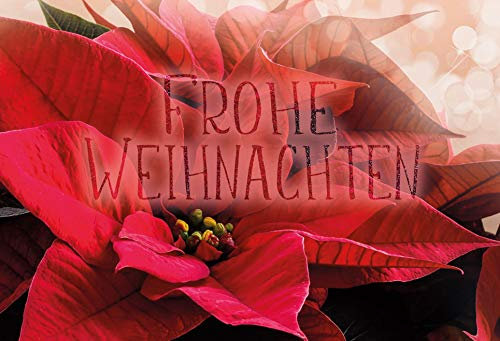 KE - Weihnachtskarte mit Glitzer - Karte Weihnachten mit Umschlag - Format DIN B6