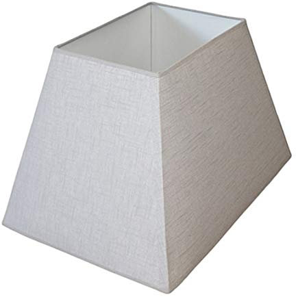 Pantalla 380 x 320 x 200 x 180 x 280 mm base inferior x altura | trapecio | algodón gris, fibra gruesa | bajo casquillo E27 (grande) | para lámparas de mesa, lámpara de pie | Pantalla de 38 x 32 x 20