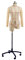 JLXJ Schneiderpuppe Weiblich Nähen Mannequin Torsoständer mit Arm, Schaumhalbkörper Kleiderform Schneiderpuppe, Einstellbare Höhe: 150-180cm, Damen Plus Size (Color : Wheel Base, Size : Small)