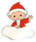 Spreadshirt Sandmännchen Sandmann Fliegt Auf Wolke Sticker, max. 10 x 10 cm, 10 x 10 cm, Transparent glänzend
