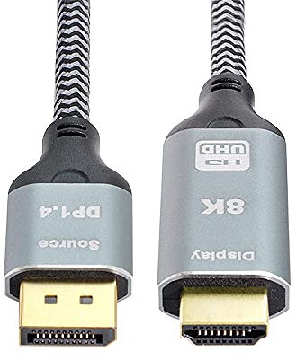 xiwai DisplayPort 1.4 Fuente a HDMI 2.0 Pantalla 8K UHD 4K DP a HDMI macho Monitor Cable Conector 1.8m 6ft