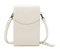 Gallantry - Pochette Bandoulière pour Téléphone Portable Femmes - Mini Sac Smartphone Zippé 6.5 Pouces Max pour Iphone 12 13 Pro - Multifonction Carte PU Cuir Léger - Chic Tendance - Beige