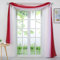 Delien Voile 1er Pack Gardinenschals Querbehang Transparente Gardine Freihanddeko Vorhang Einfarbige Farbverlauf Dekoschals Hängevorhang für Wohnzimmer Hochzeit Feier Party BxH 140x400cm,Rot