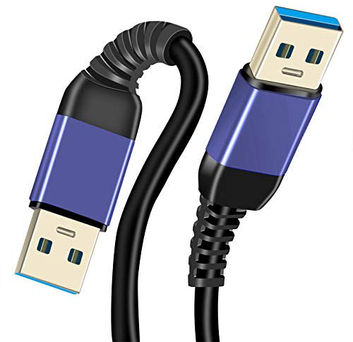 Cavo USB 3.0 Tipo A Maschio a Tipo A Maschio in lega 5Gbps per Case Disco Rigido, Hub USB, TV Box, Computer, Lettore Blu-Ray, DVD, Raffreddamento PC Portatile (5M)