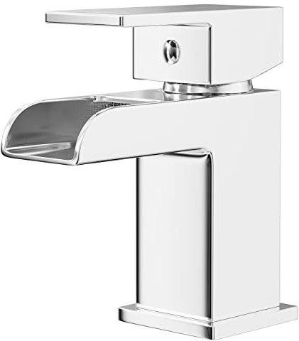 Wholesale Domestic Cubix Polished Chrome Waterfall Mini Mono Basin Mixer Tap