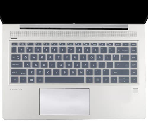 UUONDO Keyboard Cover Skin for 14 HP Probook 440 G8 G9/HP Probook 445 G8 G9/HP Probook 640 G7 G8 14 inch Laptop, 2023 2022 2021 New HP Probook 14 Keyboard Protector Cover Skin-Clear