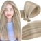 Easyouth Echthaar Extensions Bondings Blond Echthaar Pre Bonded U Tips Extensions Echthaar Bondings Extensions Aschblond Mix Gelbblond 55 cm 50g/50Stück #18P613