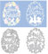 BENECREAT 2 Stück Frohe Ostern Karbonstahl-Stanzformen Schablonen, 2 Arten Osterhasen-Ei-Metallschnitt-Schablonen Für DIY Scrapbooking, Fotoalbum, Dekorative Prägepapierkarte