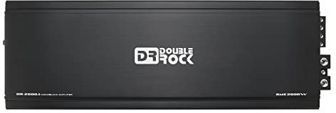 DR Double Rock DR-2000.1 RMS 2000 Watt Subwoofer Amplifier Class D Monoblock Car Audio Amp with Remote Bass Knob Level Control Amp Subwoofer Amplifier Stable 1 Channel Car Amp Mosfet Power Amplified