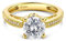 Jeulia Damen-Ring aus Sterlingsilber: Zirkonia vergoldet, Verlobungsring, Diamant-Bandring für Frauen und Mädchen, Ring, Partyschmuck, personalisiertes Jubiläumsgeschenk (Gelbes Gold, 61(19.4))