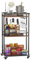 IBUYKE 3-Tier Home Bar Servierwagen, Küche Aufbewahrungswagen mit Rädern,11.81x15.75x33.07 Zoll,Rolling Mini Bar Cart für Zuhause, im Freien, Küche, Schlafzimmer TMJ319H