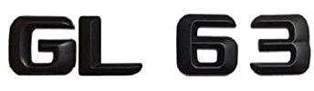 1 Satz mattschwarzer ABS-Kofferraum-Hecknummer Buchstaben Wörter Abzeichen Emblem Aufkleber Aufkleber passend for Mercedes-Benz GL63 AMG