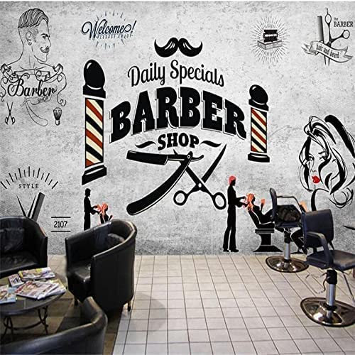3D Selbstklebende Leinwandtapete Großes Wandbild Fototapete Friseursalon Schönheitssalon Friseursalon Poster-Tapete, Dekoratives Wandbild, Heimdekoration Für Teenager-Sc 140 (Breite) x 70 (Höhe) cm