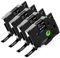 4x MarkField Kompatible Laminiert Schriftband als Ersatz für Brother P-Touch Bänder TZ TZe-335 12mm 0.47 Etikettenband für PT-P300BT Cube H75 H105 H107B H101C D200, Weiß auf Schwarz