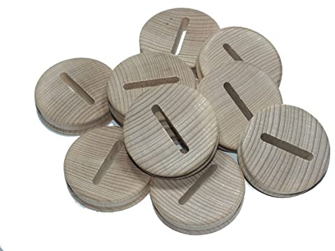 100 x Sparstrumpfscheibe aus Buche mit Schlitz Holzscheibe 5,5 cm Durchmesser