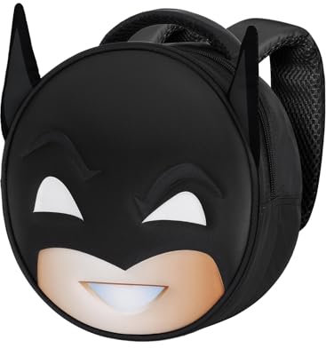Karactermania Batman Send-Emoji Rucksack, Schwarz, 22 x 22 cm, Kapazität 4 L
