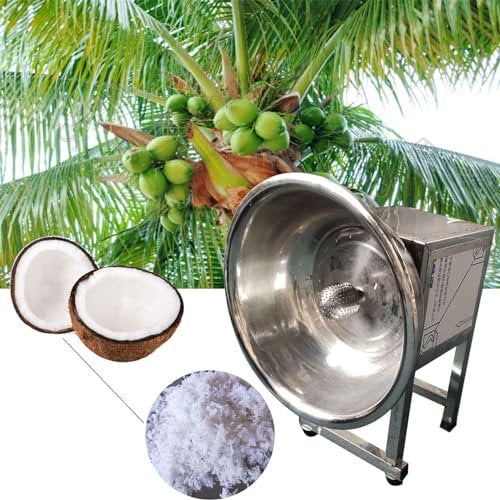 LBMED Coconut Grater Scraper Shredder, Electric Commercial Coconut Extracting Machine with Stainless Steel Drill Bit, 60-70pcs/H Productivity, Uniform Thickness and No Waste, Save Time, for Bakery