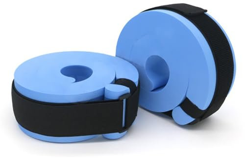 2 Puños de Espuma para Tobillos Acuáticos, Aeróbic Acuático, Pesas, Puños de Ejercicio, Puños de Tobillo para Natación, Equipo de Aeróbic Acuático, Mancuernas de Agua para Piscina,(Azul)