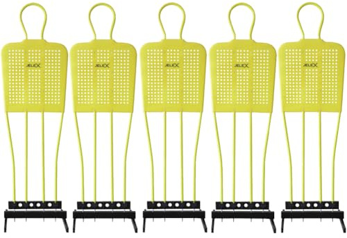JELEX Defender Freistoß-Trainingsdummy 5er-Set, 182 cm hoch, frei stehend, einzeln stellbar, robust und standfest, Sportausrüstung für Fußball, Football