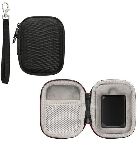 kwmobile Hülle kompatibel mit Crucial X10 Pro SSD/Crucial X9 Pro SSD SSD Festplatte - Case Tasche für Portable SSD - Tragetasche mit Schlaufe - Schwarz