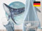 Osomhome Wandtattoo Kinderzimmer Mädchen & Junge: Wal, Meer (195x120cm) | Kinderzimmer & Babyzimmer Deko | Wandsticker & Wanddeko Kinderzimmer | Wandaufkleber Kinderzimmer Wall Stickers os9421