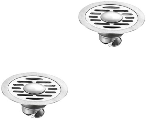DOITOOL 2St Bodenablauf Abflussrohr healthrelife Duschwanne Sieb Haarfänger für die Haarablauffänger Filter Toilettenartikel Haarempfänger 15c Kanaldeckel Rostfreier Stahl