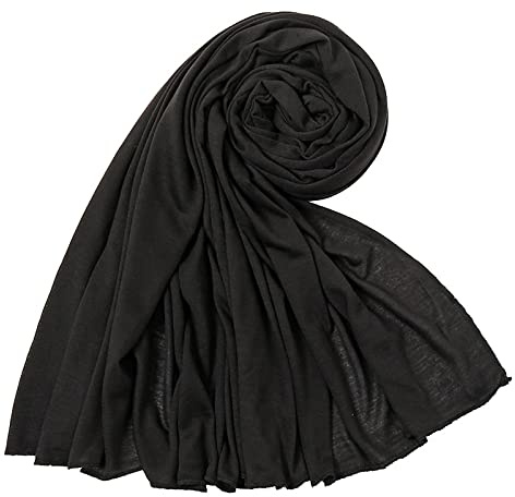 WANSSY® Damen Herren Unisex Uni Farbe Jersey XXL Schal modern 200cm x 90cm Übergröße