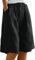 AMDOLE Damen-Sommer-Shorts aus Baumwoll-Leinen, elastische Taille, knielang, Bermuda-Shorts, locker, lässig, Hotpants, weites Bein, Strandhose, Shorts mit Taschen, Schwarz , 3XL