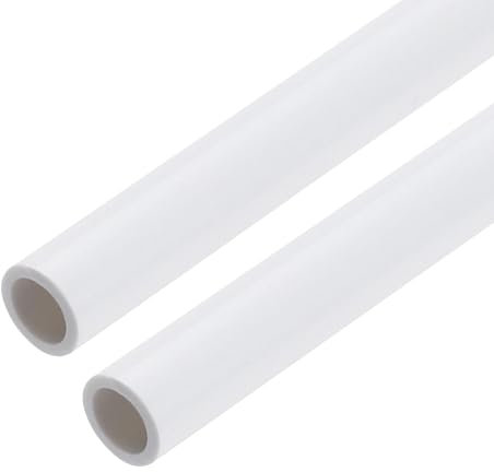sourcing map 3/16 Inch PVC Rigid Tube Round Pipe Tubing Hardware Tubing 5mm ID 7mm OD 9 Length White High Impact for Water Pipe, Crafts, Cable Sleeve 2pcs
