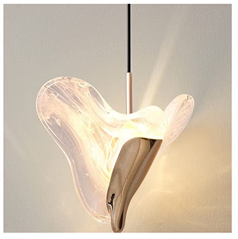 Iluminación Colgante for Isla de Cocina Lámpara Colgante de Cristal Moderna, Mini lámpara Colgante con Acabado de latón Dorado, lámpara Colgante sobre el Fregadero, Barra de luz, lámpara Colgante for