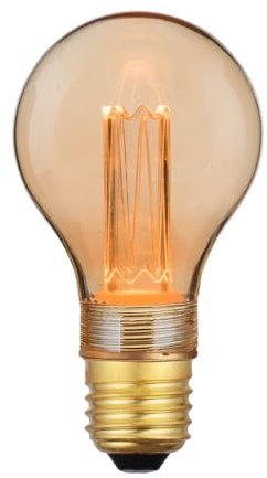 LUXULA LED Filament Leuchtmittel Amber - Bulb A60 E27 2,3W 65lm 1800K Warmweiß dimmbar - Vintage Design Ambiente Deko Glühbirne
