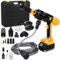 Nettoyeur Haute Pression sans Fil 4 en 1, aspirateur Portable 200W avec Batterie 2 * 3000mAh, gonfleur de pneus sans Fil 23000RPM & souffleur d'air avec Tuyau, buse et 6 en 1 Filtre, Prise UE
