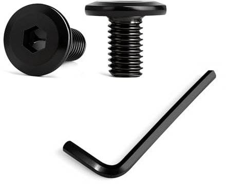 60 Stück M8x16 Schrauben, Flachkopfschrauben, Vollgewinde, Innensechskant Kohlenstoffstahl Vollgewinde mit Innensechskantschlüsseln (M8x16, M8)