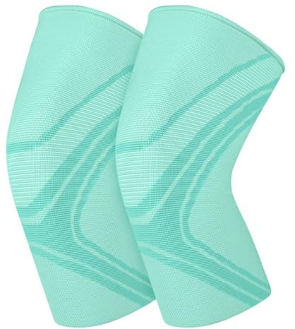BOODPET Genouillères Homme Femme Lot de 2 – Bandage de Genou Respirant avec Antidérapant & Support Articulaire – Protège-genoux pour Soulagement de la Douleur – Fitness, Taille XL – Couleur Vert
