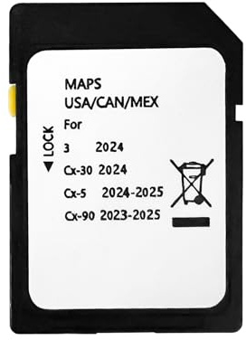 Forccord SD-Karte für Mazda 3 2024, Cx-30 2024, Cx-5 2024, Cx-5 2024–2025, Cx-90 2024–2025, Auto-GPS-Navigationssystem für USA/Kanada, Ersatzzubehör