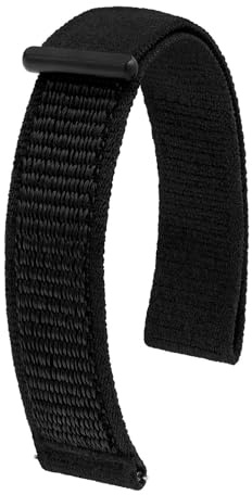 Hirsch Uhrband Vocem Nylon 20 mm Schwarz 41409050-5-20