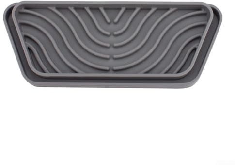 Water Dispenser Drip Tray Compatible with Refrigerators Silicone Design Prevents Spills (Rectangular Grey)