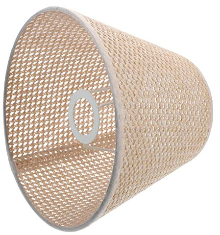Mobestech 1 Stück Lampenschirm aus Rattan Lampenschirm gewebt Schreibtisch modern Weiden Lampenschirme aus Korbgeflecht für Tischlampen Lampenschirme aus Rattan für Tischlampen Sport Golden