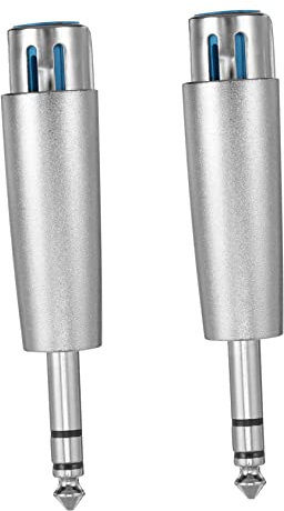 OFFIGAM 2 pièces Adaptateur XLR Pouce vers Broches Lot pour Microphone et Haut Parleurs Convertisseur Audio à XLR Femelle Remplacez Vos Adaptateurs Audio Usés