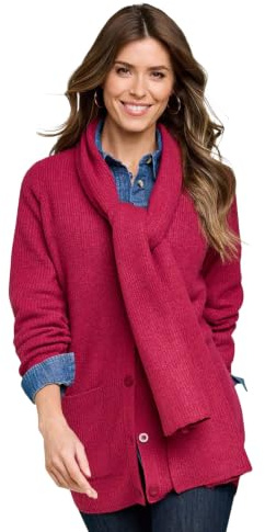 Amber Ladies Detachable Scarf Cardigan