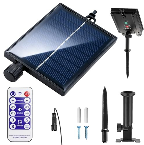 Boîte De Contrôle De Guirlande Lumineuse Solaire, Panneau Solaire De Remplacement, Boîtier De Commande De Lumière Solaire, Réglable, Automatique Avec Télécommande, Sortie Pression Plate 3v, Noir