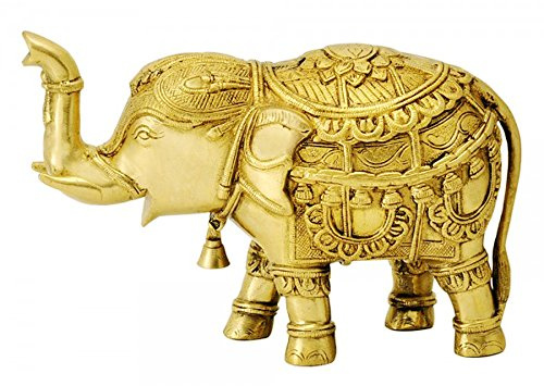 itos365 Messing Trunk Up Elephant Statuen – Visitenkarte Metall Statue – Lucky figurine- Home Décor Geschenke Artikel